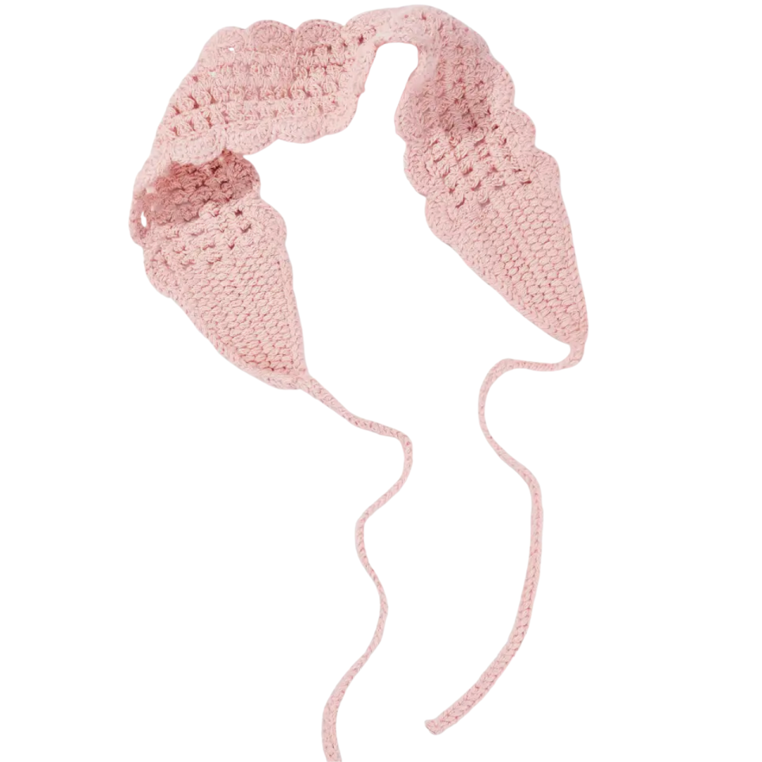 Gehäkeltes Haarband - Rosa