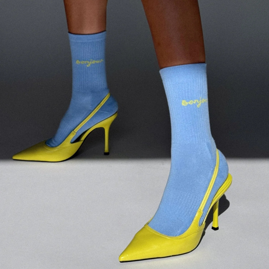 Socken "Bonjour"