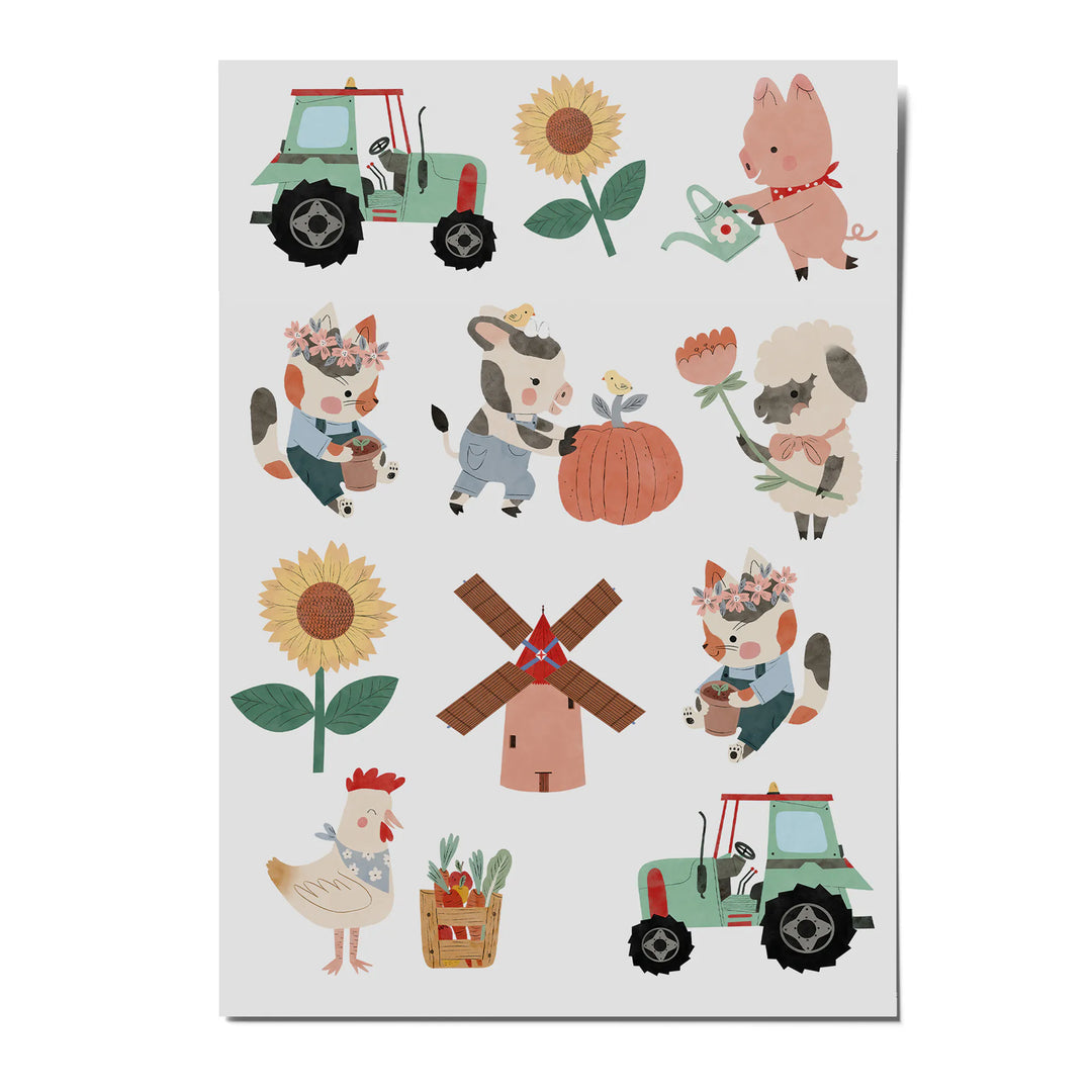 Kindertattoo - "Bauernhof"