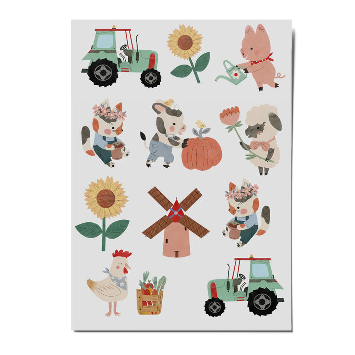 Kindertattoo - "Bauernhof"