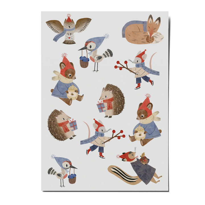 Kindertattoo -"Waldtiere im Winter"