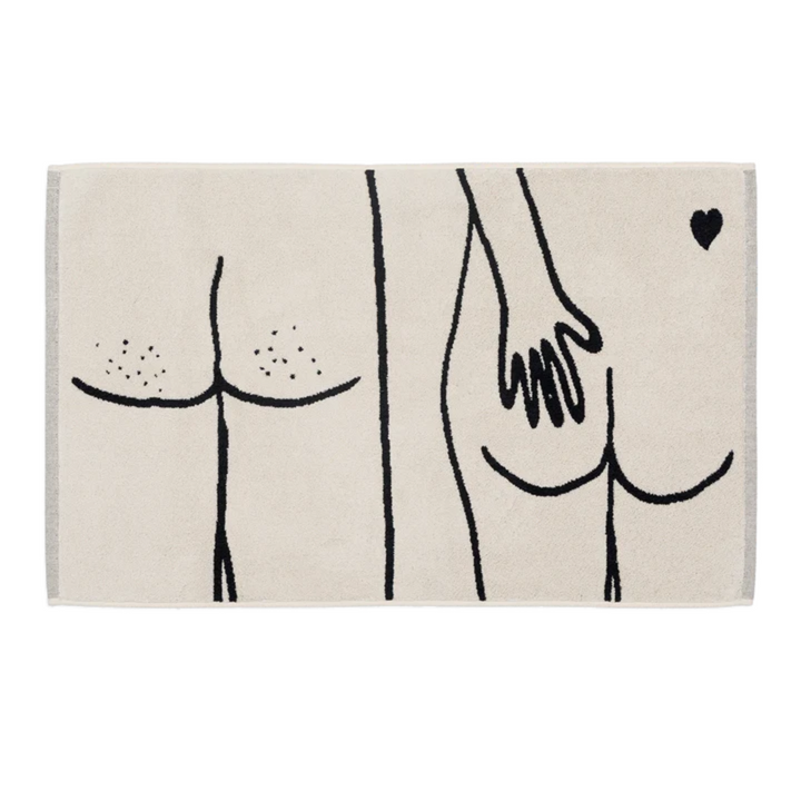 Badematte naked couple